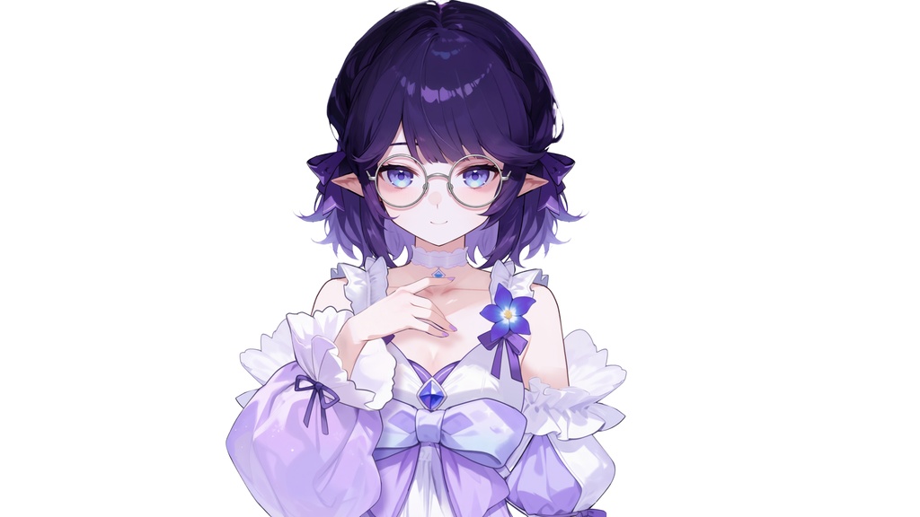 【Live2D汎用モデル】紫のドレスの少女・多表情対応・VTube Studio対応 | Purple Dress Girl Live2D Model