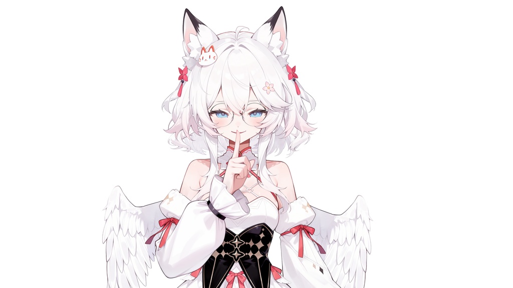【live2dモデル】白髪の天使の猫耳少女 | White-Haired Angel Cat Girl【VTubeStudio対応】 #vtuber #live2dshowcase