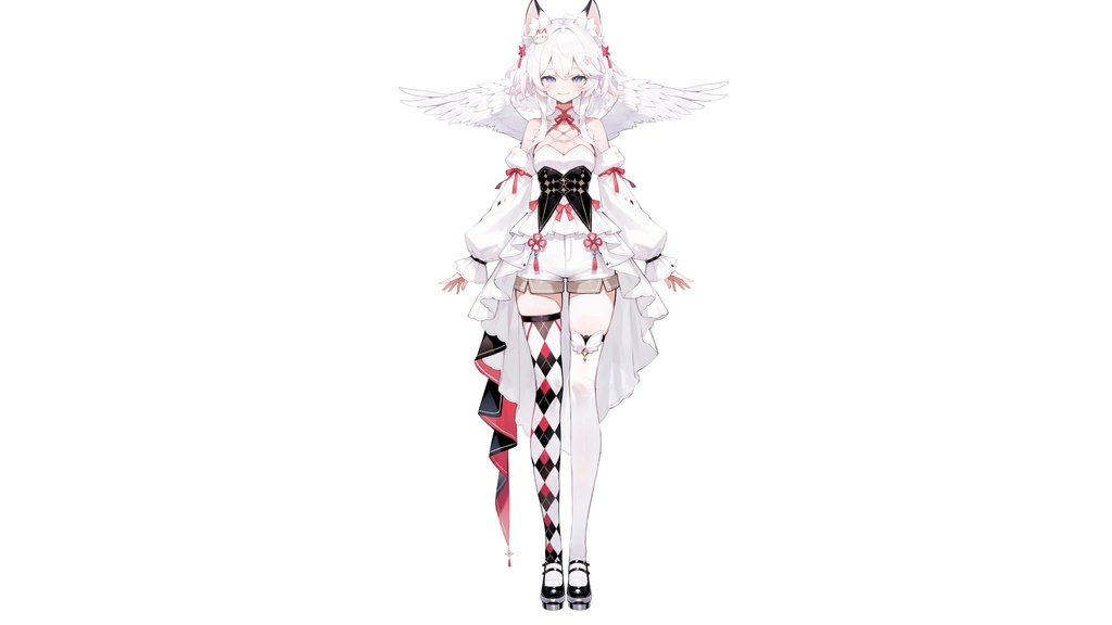 【live2dモデル】白髪の天使の猫耳少女 | White-Haired Angel Cat Girl【VTubeStudio対応】 #vtuber #live2dshowcase