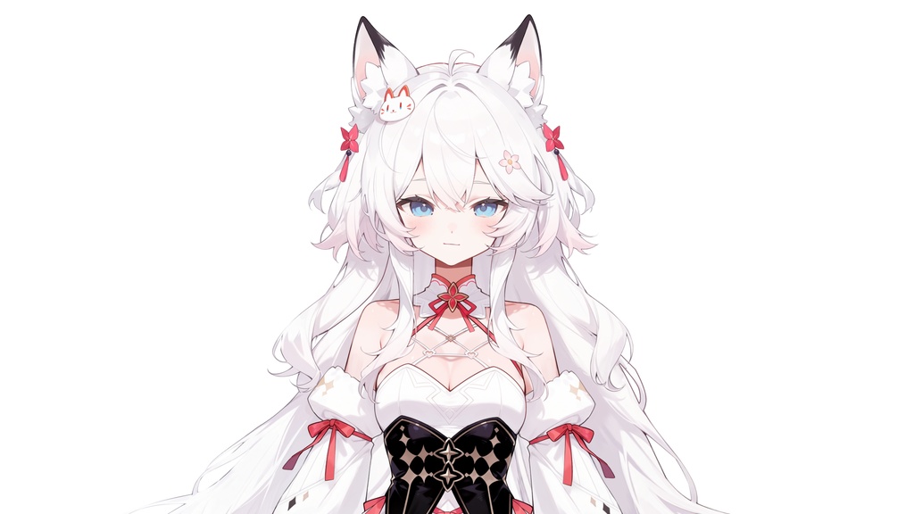 【live2dモデル】白髪の天使の猫耳少女 | White-Haired Angel Cat Girl【VTubeStudio対応】 #vtuber #live2dshowcase
