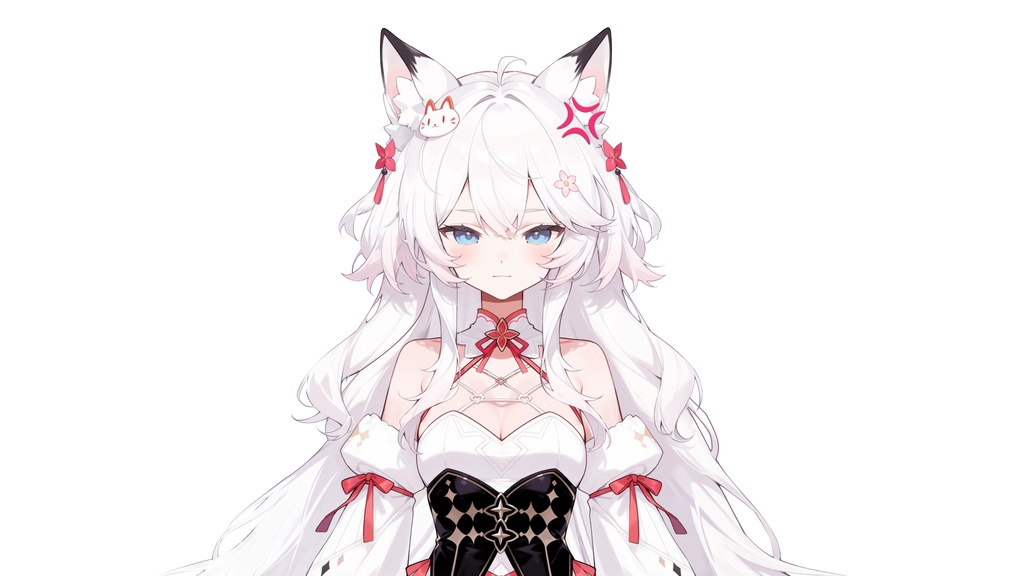【live2dモデル】白髪の天使の猫耳少女 | White-Haired Angel Cat Girl【VTubeStudio対応】 #vtuber #live2dshowcase