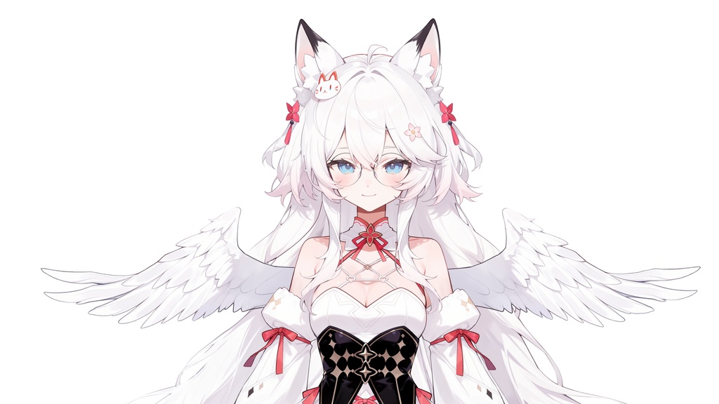【live2dモデル】白髪の天使の猫耳少女 | White-Haired Angel Cat Girl【VTubeStudio対応】 #vtuber #live2dshowcase