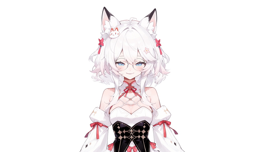 【live2dモデル】白髪の天使の猫耳少女 | White-Haired Angel Cat Girl【VTubeStudio対応】 #vtuber #live2dshowcase