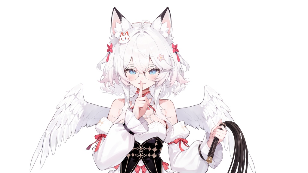 【live2dモデル】白髪の天使の猫耳少女 | White-Haired Angel Cat Girl【VTubeStudio対応】 #vtuber #live2dshowcase