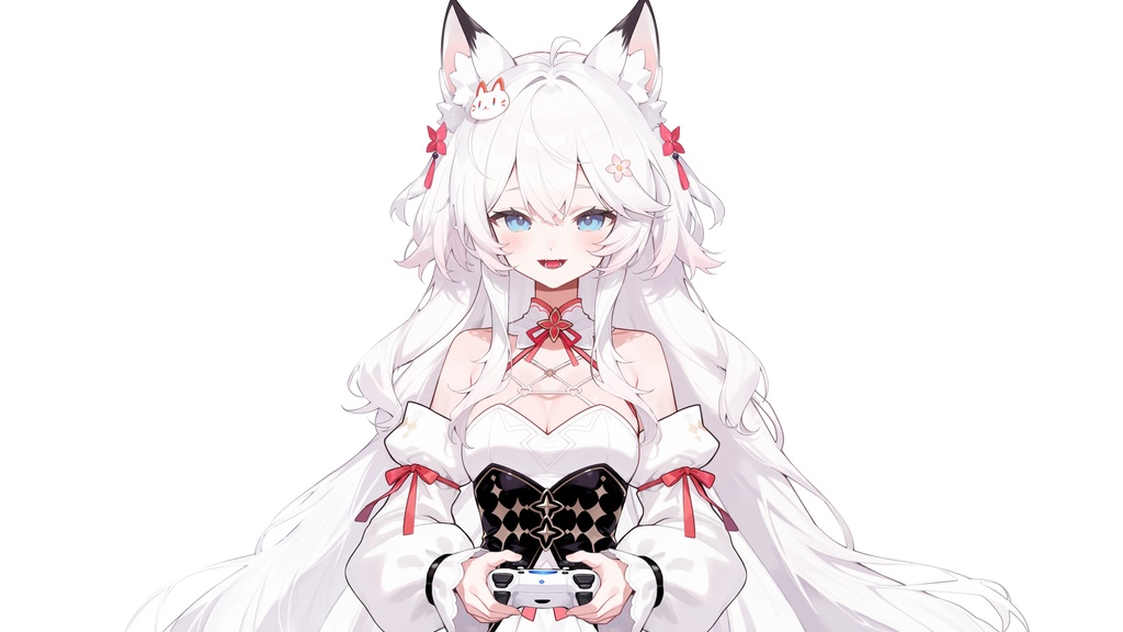 【live2dモデル】白髪の天使の猫耳少女 | White-Haired Angel Cat Girl【VTubeStudio対応】 #vtuber #live2dshowcase