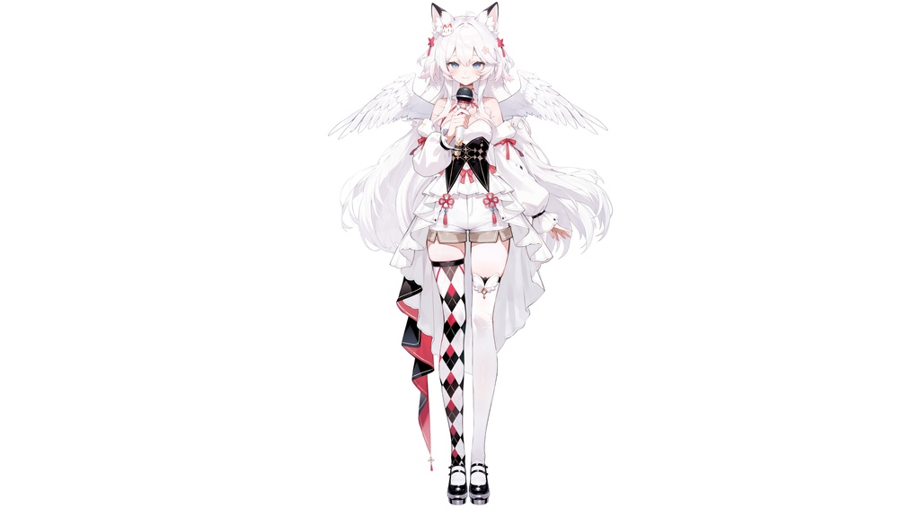 【live2dモデル】白髪の天使の猫耳少女 | White-Haired Angel Cat Girl【VTubeStudio対応】 #vtuber #live2dshowcase