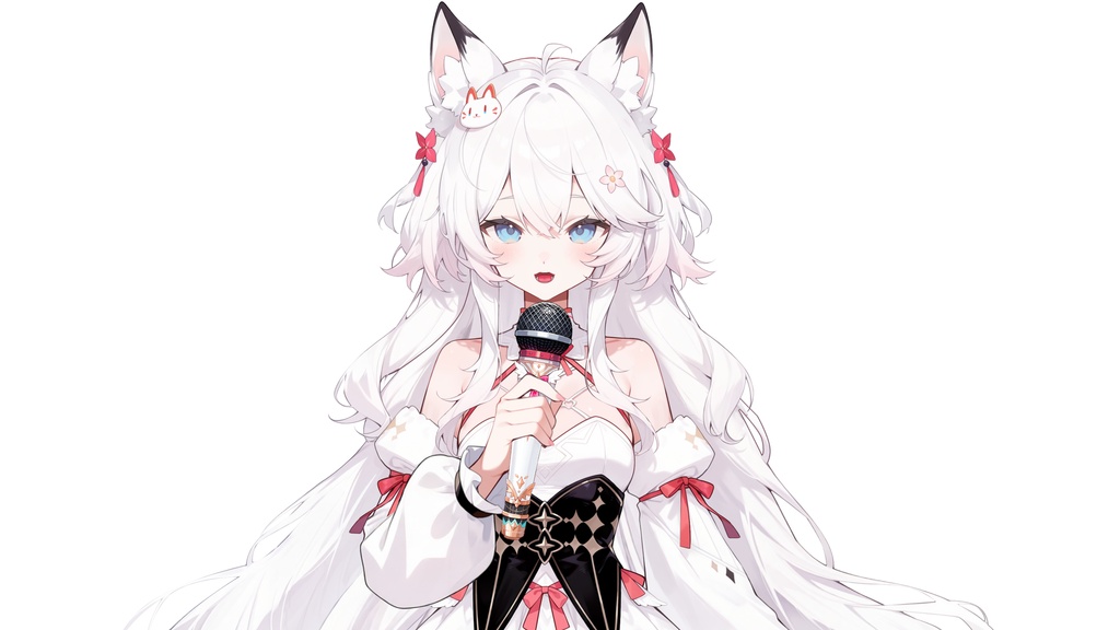 【live2dモデル】白髪の天使の猫耳少女 | White-Haired Angel Cat Girl【VTubeStudio対応】 #vtuber #live2dshowcase