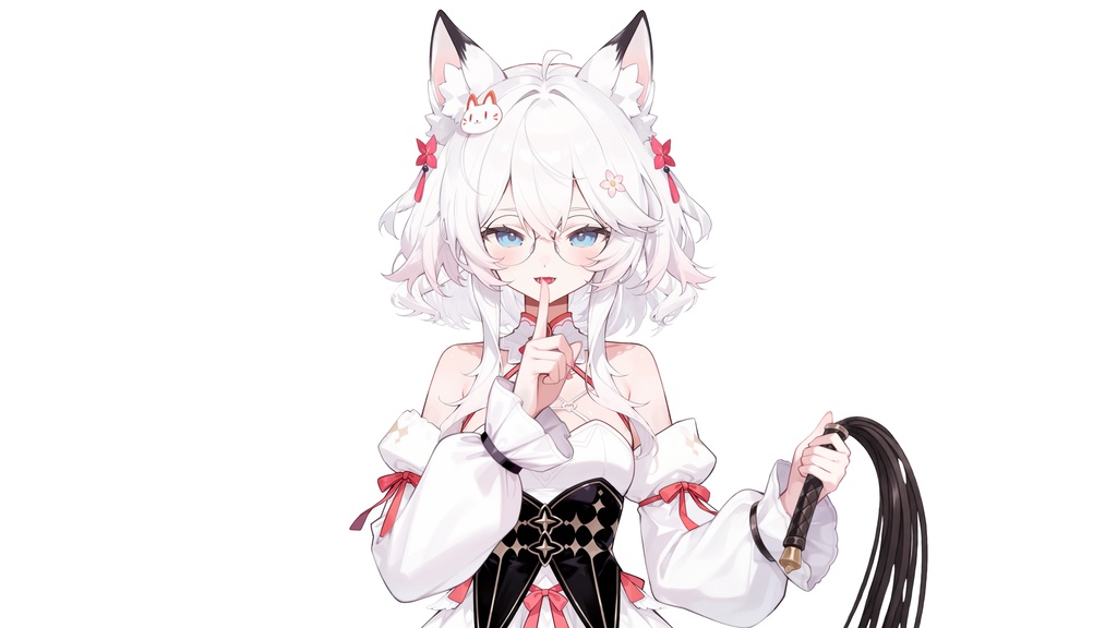 【live2dモデル】白髪の天使の猫耳少女 | White-Haired Angel Cat Girl【VTubeStudio対応】 #vtuber #live2dshowcase