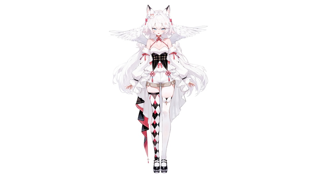 【live2dモデル】白髪の天使の猫耳少女 | White-Haired Angel Cat Girl【VTubeStudio対応】 #vtuber #live2dshowcase