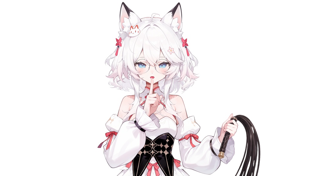 【live2dモデル】白髪の天使の猫耳少女 | White-Haired Angel Cat Girl【VTubeStudio対応】 #vtuber #live2dshowcase