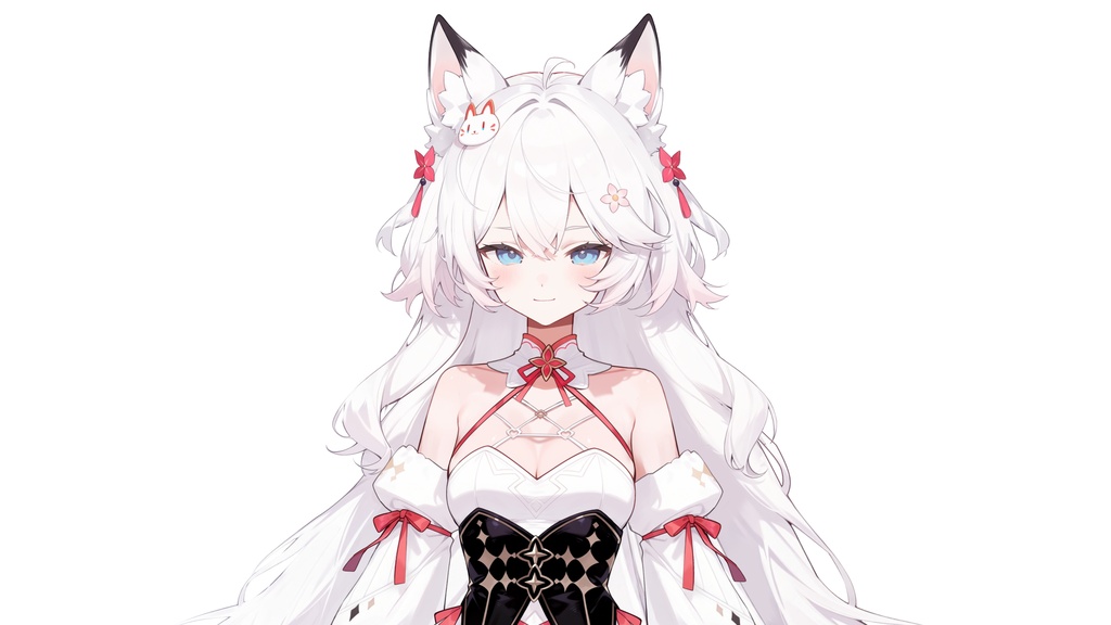 【live2dモデル】白髪の天使の猫耳少女 | White-Haired Angel Cat Girl【VTubeStudio対応】 #vtuber #live2dshowcase