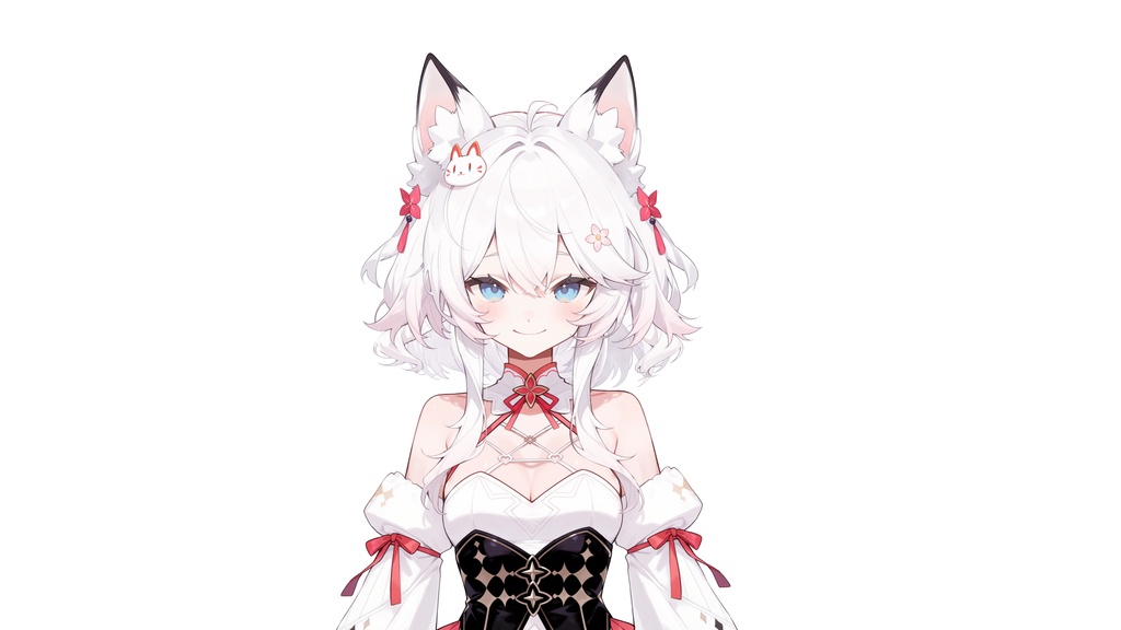 【live2dモデル】白髪の天使の猫耳少女 | White-Haired Angel Cat Girl【VTubeStudio対応】 #vtuber #live2dshowcase