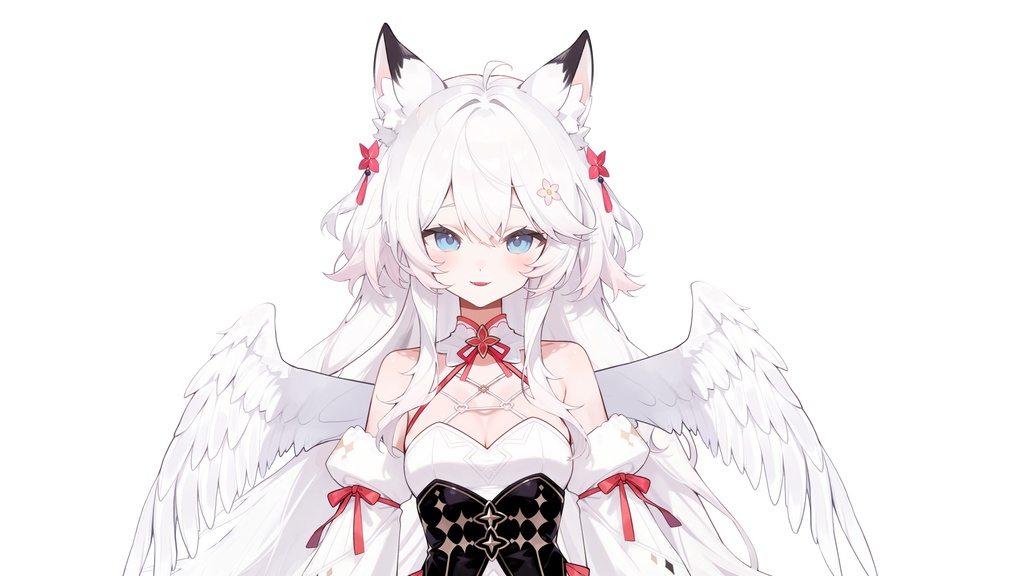 【live2dモデル】白髪の天使の猫耳少女 | White-Haired Angel Cat Girl【VTubeStudio対応】 #vtuber #live2dshowcase