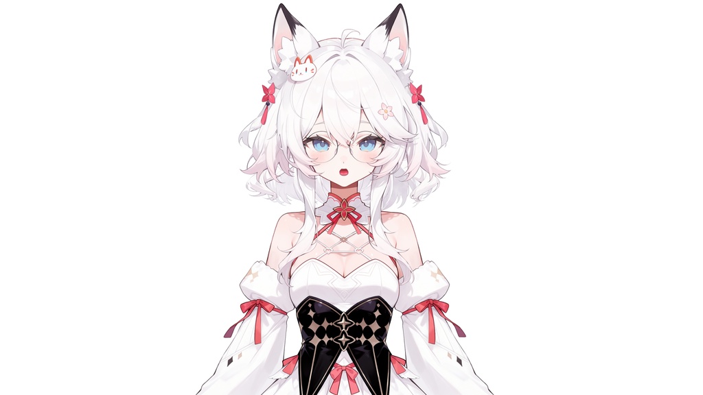 【live2dモデル】白髪の天使の猫耳少女 | White-Haired Angel Cat Girl【VTubeStudio対応】 #vtuber #live2dshowcase
