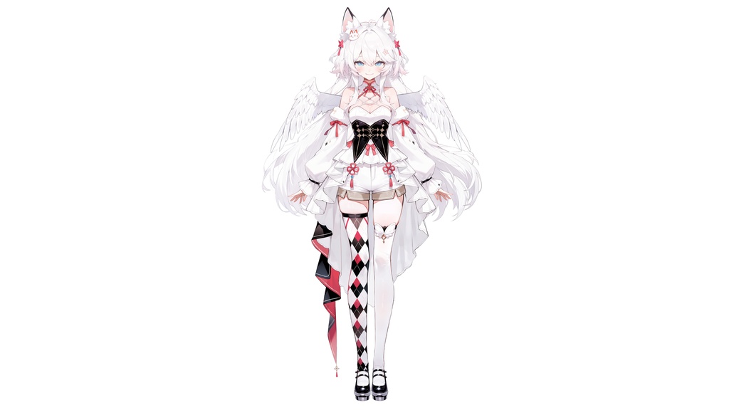 【live2dモデル】白髪の天使の猫耳少女 | White-Haired Angel Cat Girl【VTubeStudio対応】 #vtuber #live2dshowcase