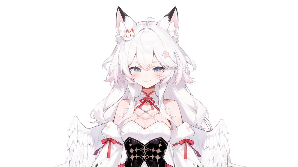 【live2dモデル】白髪の天使の猫耳少女 | White-Haired Angel Cat Girl【VTubeStudio対応】 #vtuber #live2dshowcase