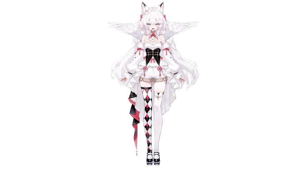 【live2dモデル】白髪の天使の猫耳少女 | White-Haired Angel Cat Girl【VTubeStudio対応】 #vtuber #live2dshowcase