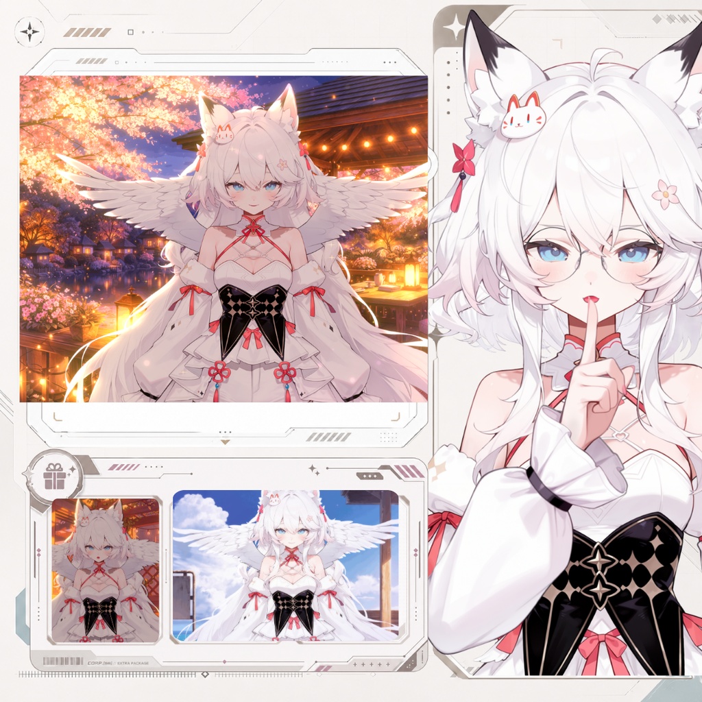 【live2dモデル】白髪の天使の猫耳少女 | White-Haired Angel Cat Girl【VTubeStudio対応】 #vtuber #live2dshowcase