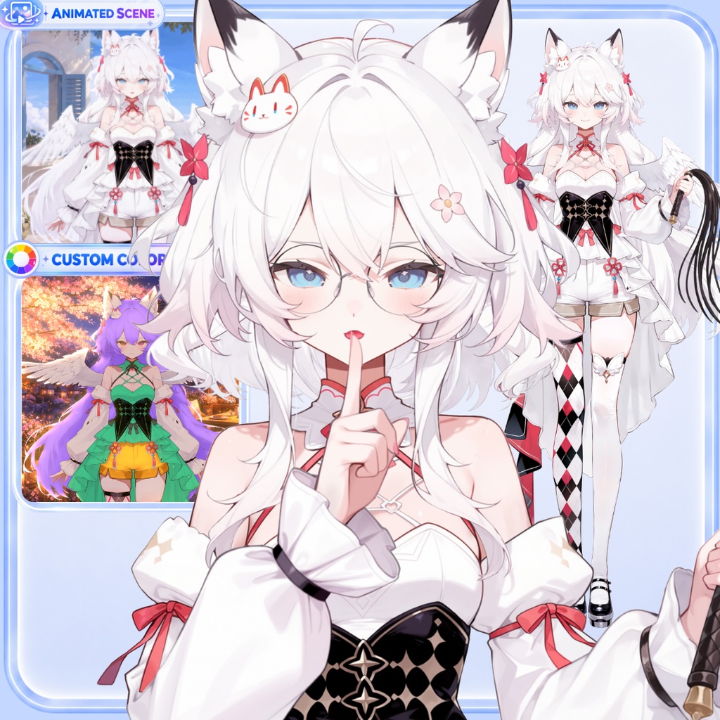 【live2dモデル】白髪の天使の猫耳少女 | White-Haired Angel Cat Girl【VTubeStudio対応】 #vtuber #live2dshowcase