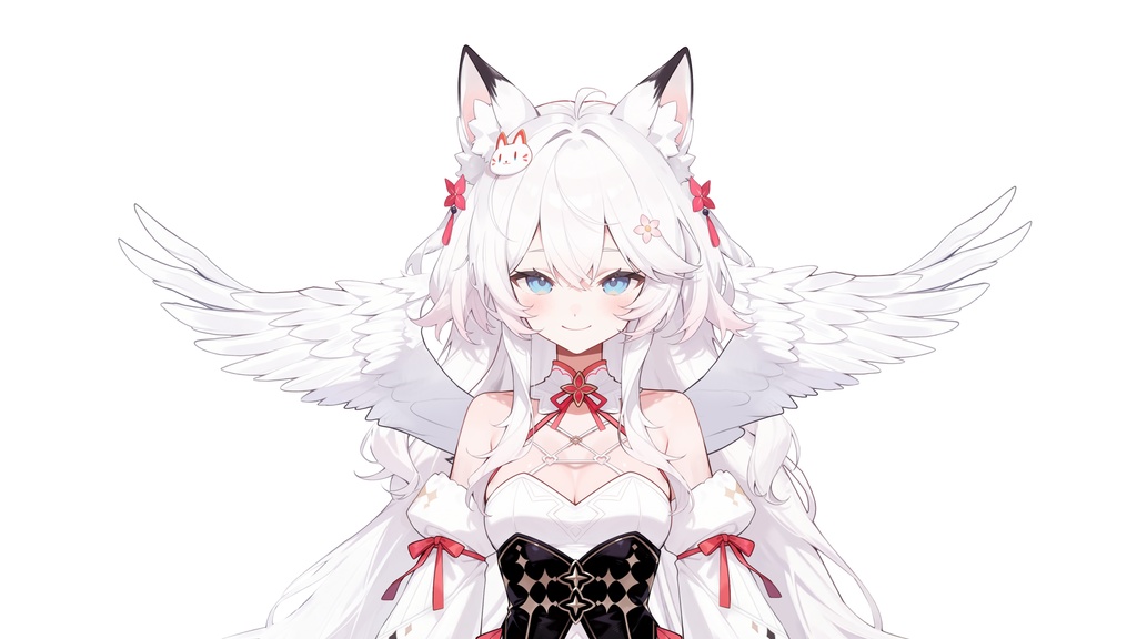 【live2dモデル】白髪の天使の猫耳少女 | White-Haired Angel Cat Girl【VTubeStudio対応】 #vtuber #live2dshowcase