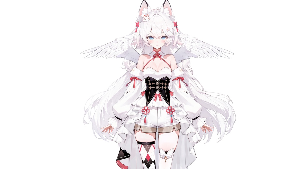 【live2dモデル】白髪の天使の猫耳少女 | White-Haired Angel Cat Girl【VTubeStudio対応】 #vtuber #live2dshowcase