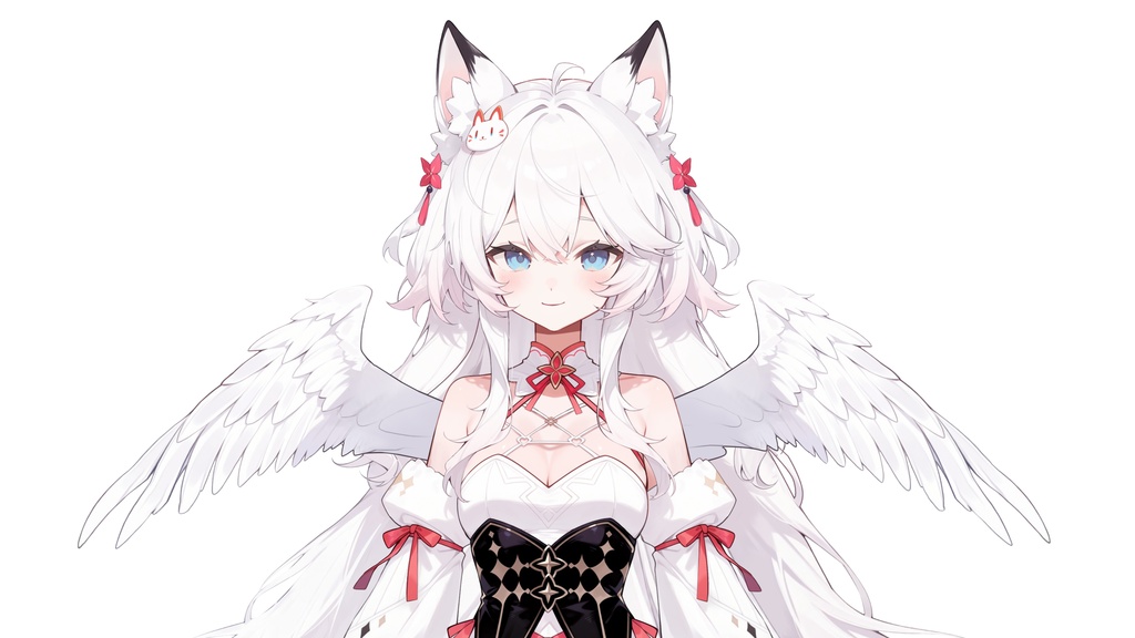 【live2dモデル】白髪の天使の猫耳少女 | White-Haired Angel Cat Girl【VTubeStudio対応】 #vtuber #live2dshowcase