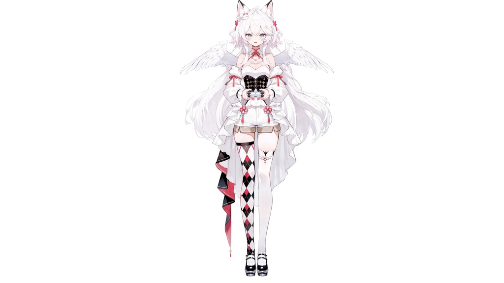 【live2dモデル】白髪の天使の猫耳少女 | White-Haired Angel Cat Girl【VTubeStudio対応】 #vtuber #live2dshowcase