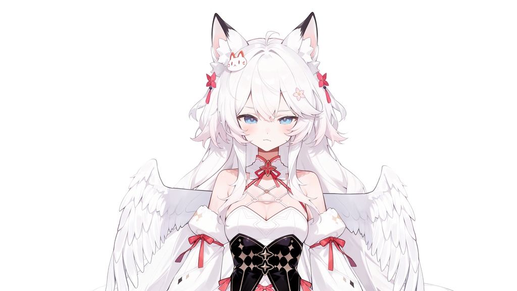 【live2dモデル】白髪の天使の猫耳少女 | White-Haired Angel Cat Girl【VTubeStudio対応】 #vtuber #live2dshowcase