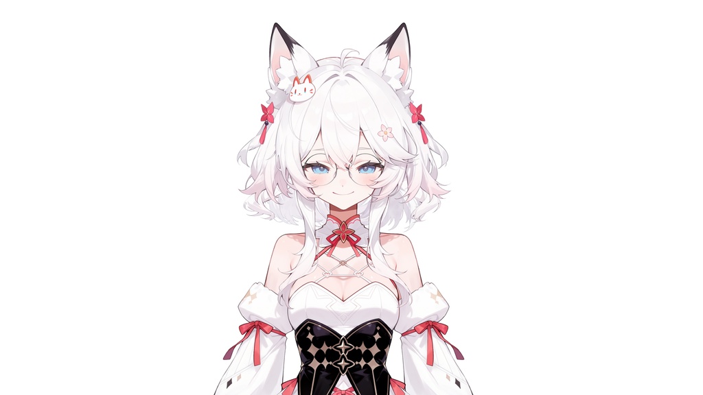 【live2dモデル】白髪の天使の猫耳少女 | White-Haired Angel Cat Girl【VTubeStudio対応】 #vtuber #live2dshowcase