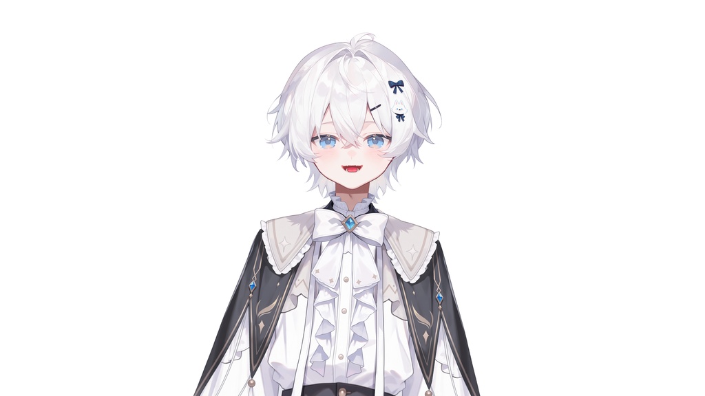 【Live2D汎用モデル】白狼少年・多表情対応・VTube Studio対応 | White Wolf Boy Live2D Model