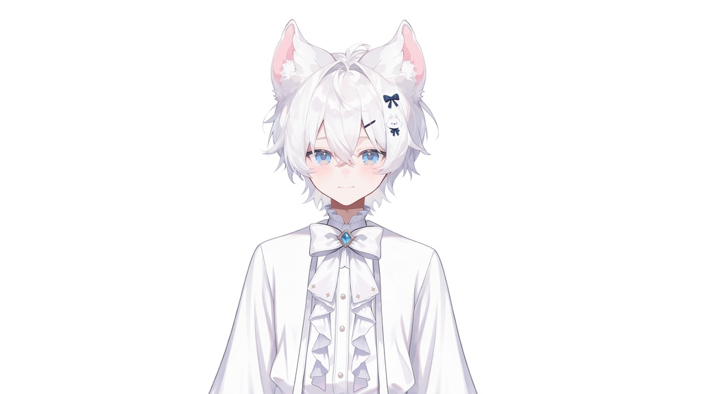 【Live2D汎用モデル】白狼少年・多表情対応・VTube Studio対応 | White Wolf Boy Live2D Model