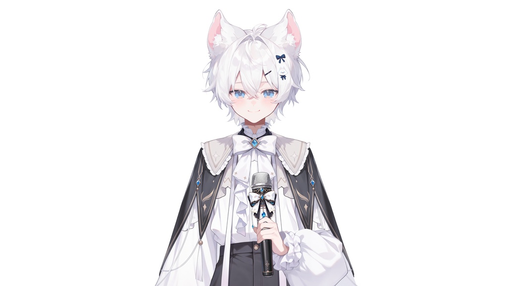 【Live2D汎用モデル】白狼少年・多表情対応・VTube Studio対応 | White Wolf Boy Live2D Model
