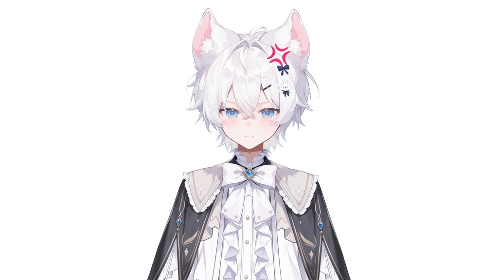 【Live2D汎用モデル】白狼少年・多表情対応・VTube Studio対応 | White Wolf Boy Live2D Model