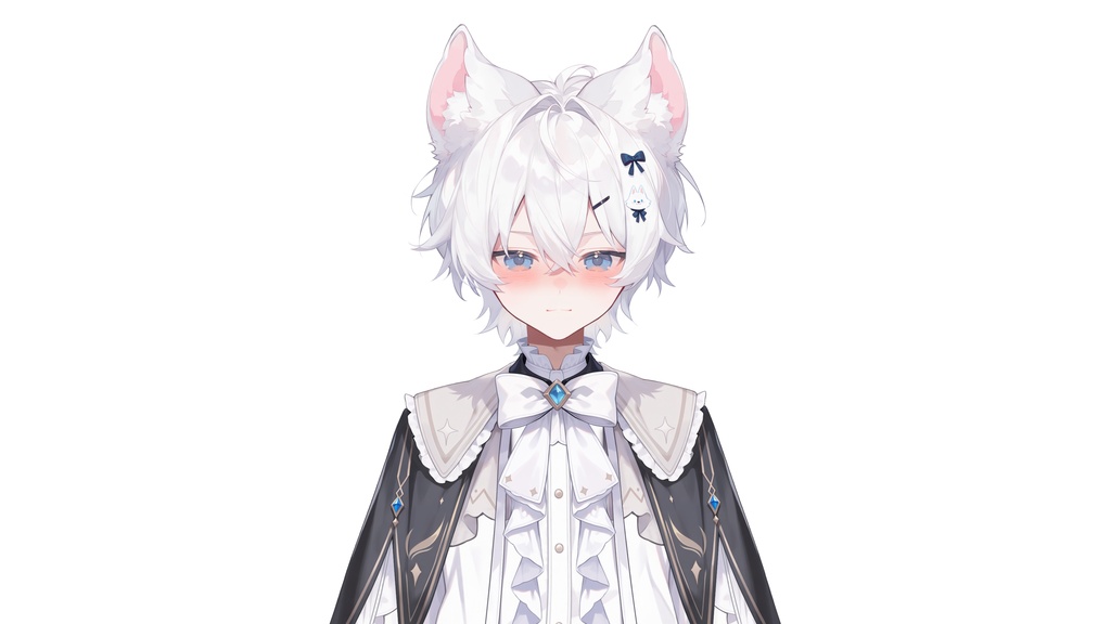 【Live2D汎用モデル】白狼少年・多表情対応・VTube Studio対応 | White Wolf Boy Live2D Model