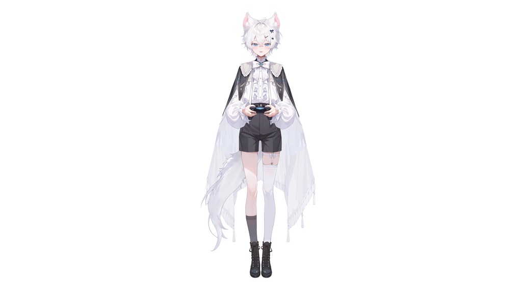【Live2D汎用モデル】白狼少年・多表情対応・VTube Studio対応 | White Wolf Boy Live2D Model