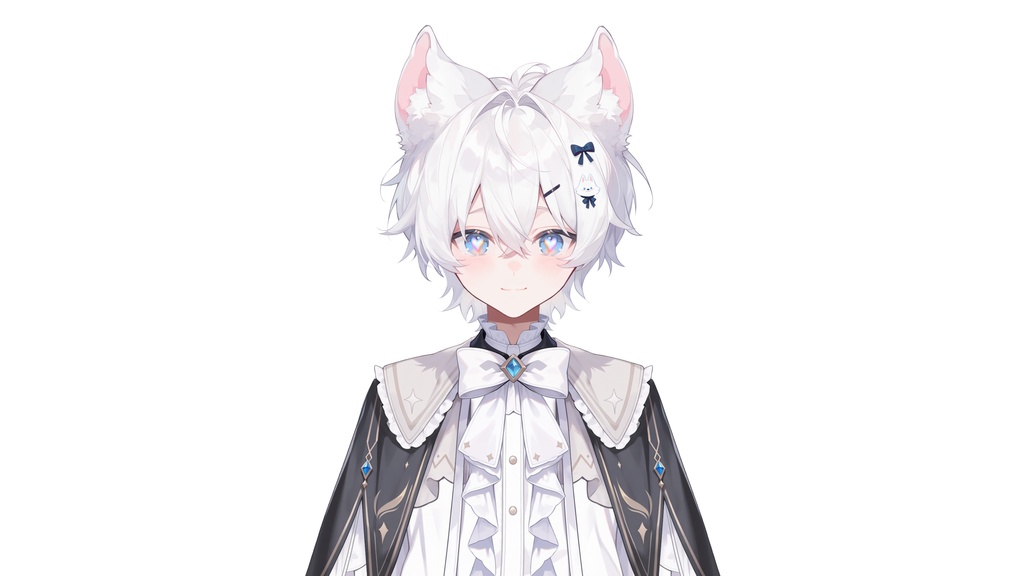 【Live2D汎用モデル】白狼少年・多表情対応・VTube Studio対応 | White Wolf Boy Live2D Model