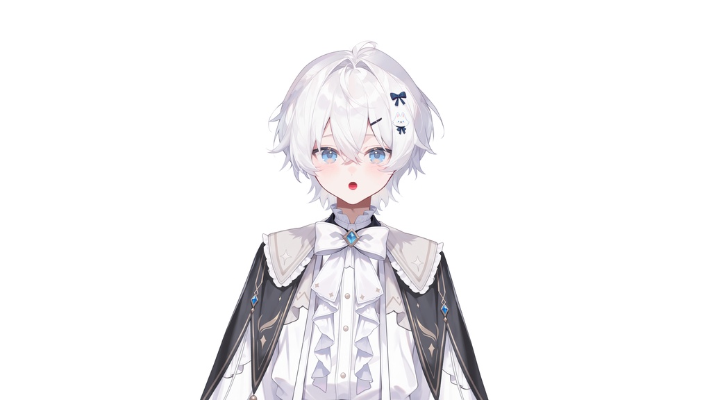 【Live2D汎用モデル】白狼少年・多表情対応・VTube Studio対応 | White Wolf Boy Live2D Model