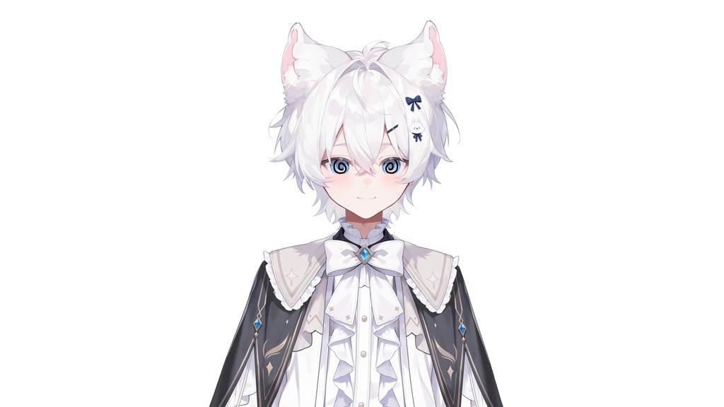 【Live2D汎用モデル】白狼少年・多表情対応・VTube Studio対応 | White Wolf Boy Live2D Model
