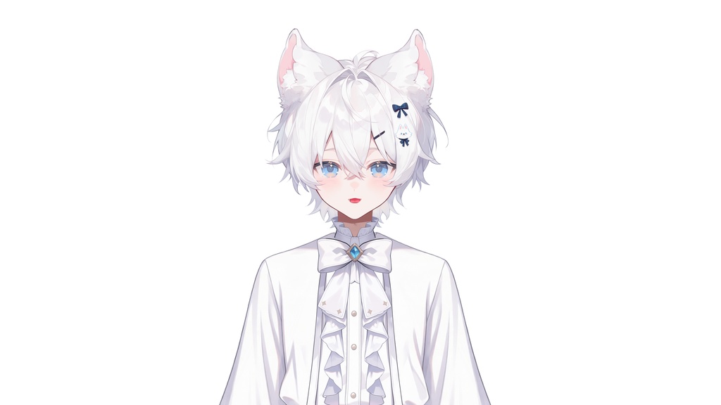 【Live2D汎用モデル】白狼少年・多表情対応・VTube Studio対応 | White Wolf Boy Live2D Model