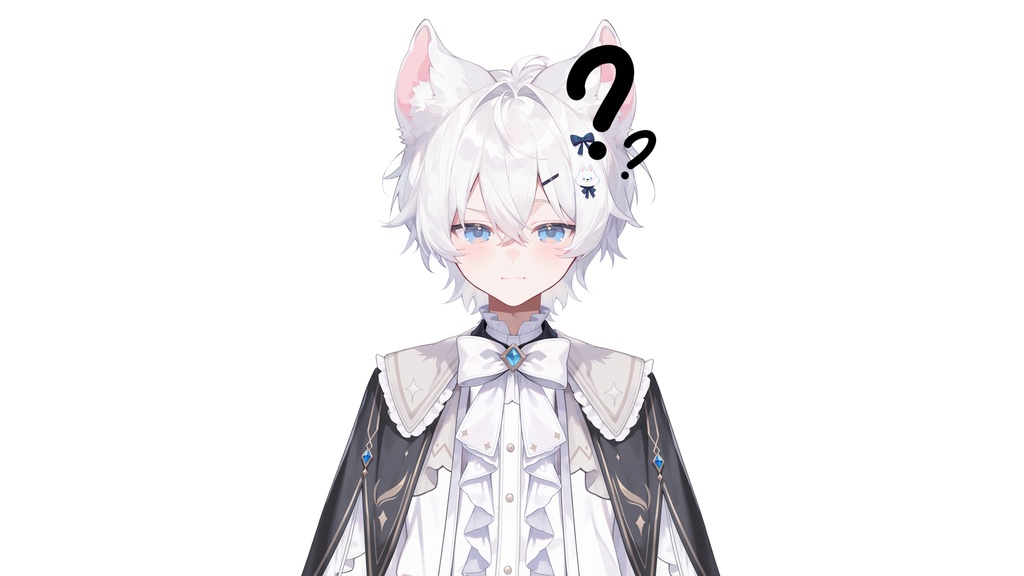 【Live2D汎用モデル】白狼少年・多表情対応・VTube Studio対応 | White Wolf Boy Live2D Model