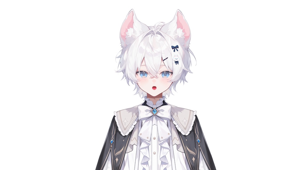 【Live2D汎用モデル】白狼少年・多表情対応・VTube Studio対応 | White Wolf Boy Live2D Model