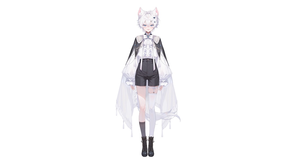 【Live2D汎用モデル】白狼少年・多表情対応・VTube Studio対応 | White Wolf Boy Live2D Model