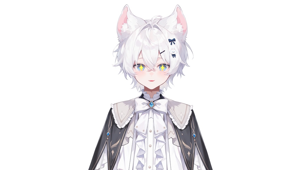 【Live2D汎用モデル】白狼少年・多表情対応・VTube Studio対応 | White Wolf Boy Live2D Model