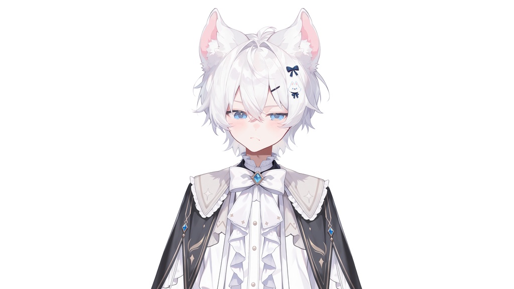 【Live2D汎用モデル】白狼少年・多表情対応・VTube Studio対応 | White Wolf Boy Live2D Model