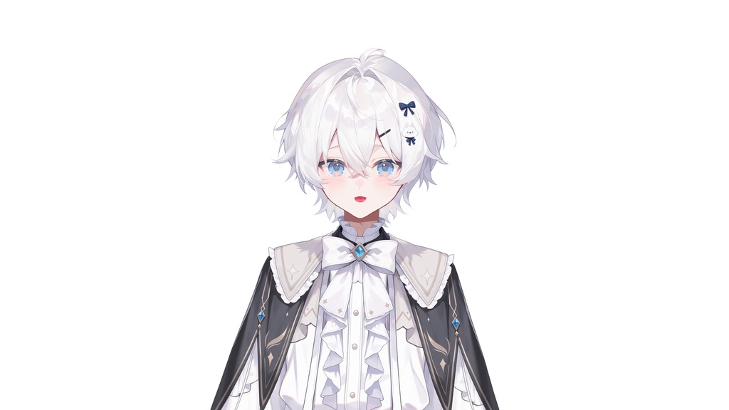 【Live2D汎用モデル】白狼少年・多表情対応・VTube Studio対応 | White Wolf Boy Live2D Model