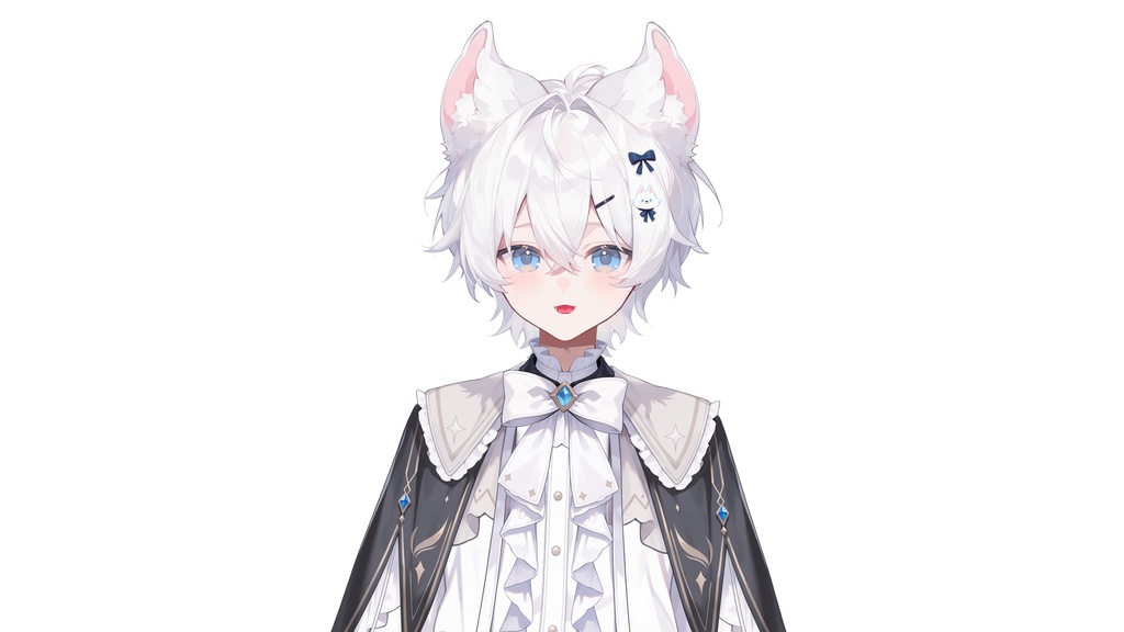 【Live2D汎用モデル】白狼少年・多表情対応・VTube Studio対応 | White Wolf Boy Live2D Model