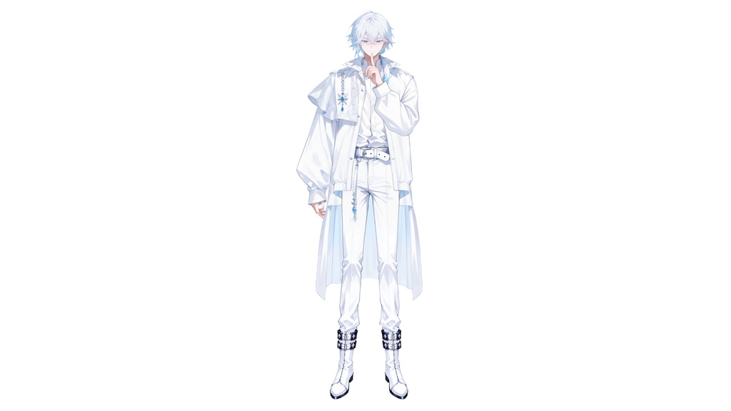 【Live2D汎用モデル】白髪少年・多表情対応・VTube Studio対応 | White-haired VTuber Model
