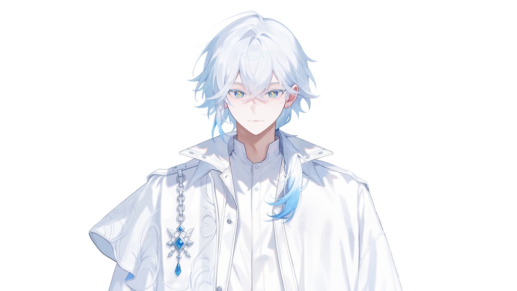 【Live2D汎用モデル】白髪少年・多表情対応・VTube Studio対応 | White-haired VTuber Model