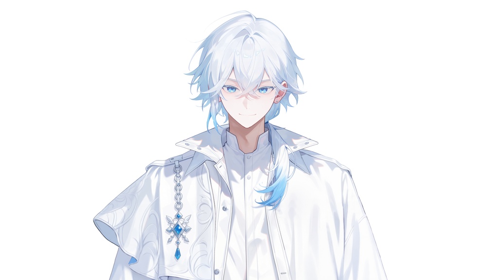 【Live2D汎用モデル】白髪少年・多表情対応・VTube Studio対応 | White-haired VTuber Model