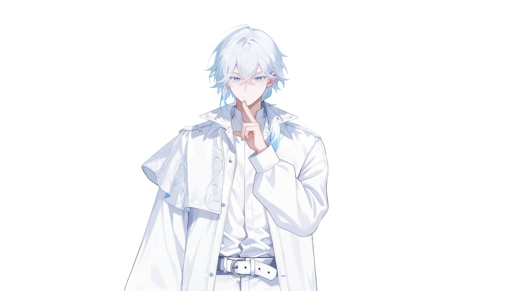 【Live2D汎用モデル】白髪少年・多表情対応・VTube Studio対応 | White-haired VTuber Model